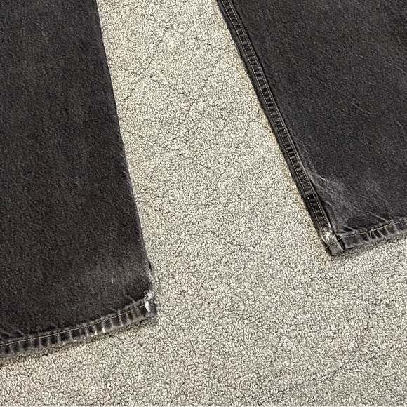 Vintage Faded Glory Jeans Mens 36x31 Black Denim Relaxed Fit Grunge Baggy - Picture 8 of 10